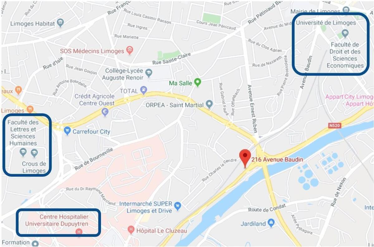 *studio 3* Avenue Baudin - Dabnb Apartment Limoges